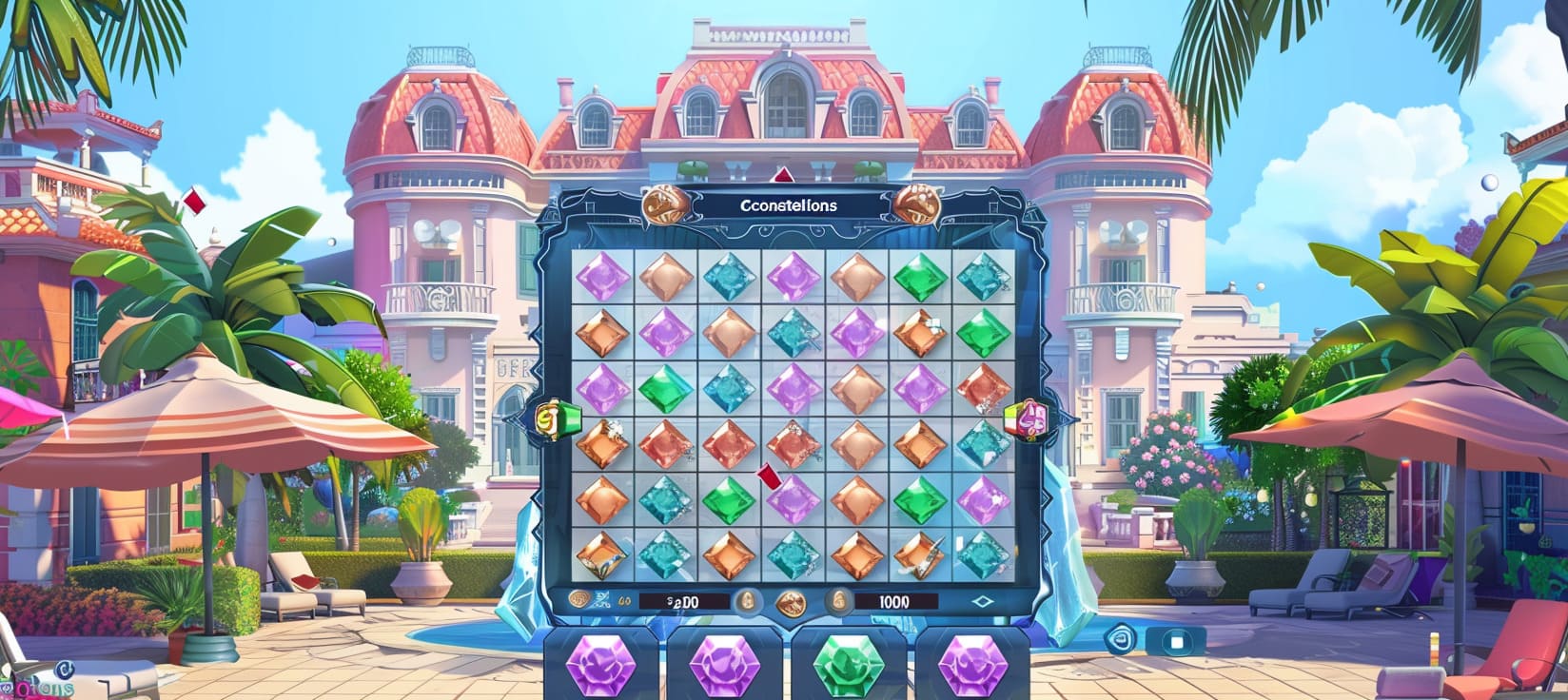 glgpg Constellations slot game cassino online com pedras preciosas