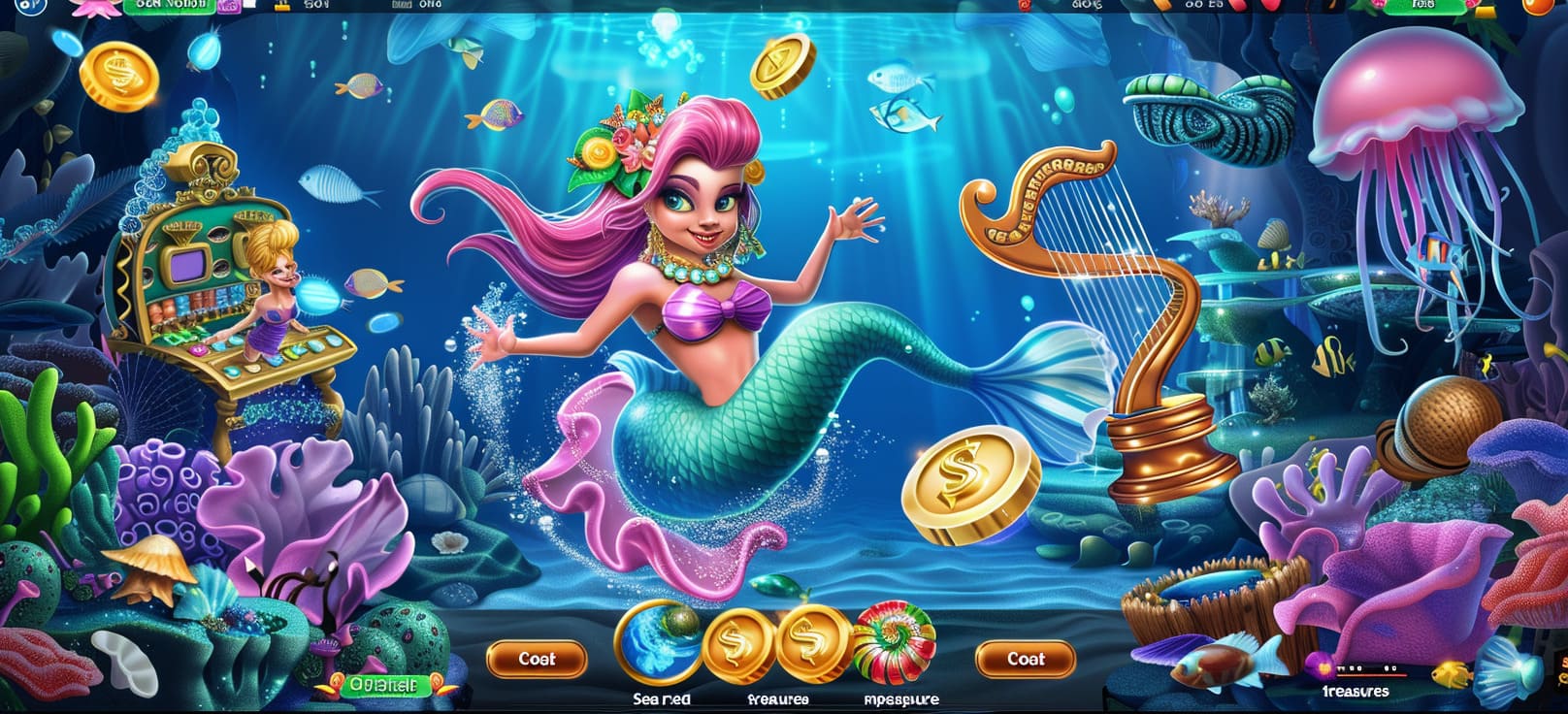 Caça-níqueis de sereia online com tesouros do mar no glgpg cassino